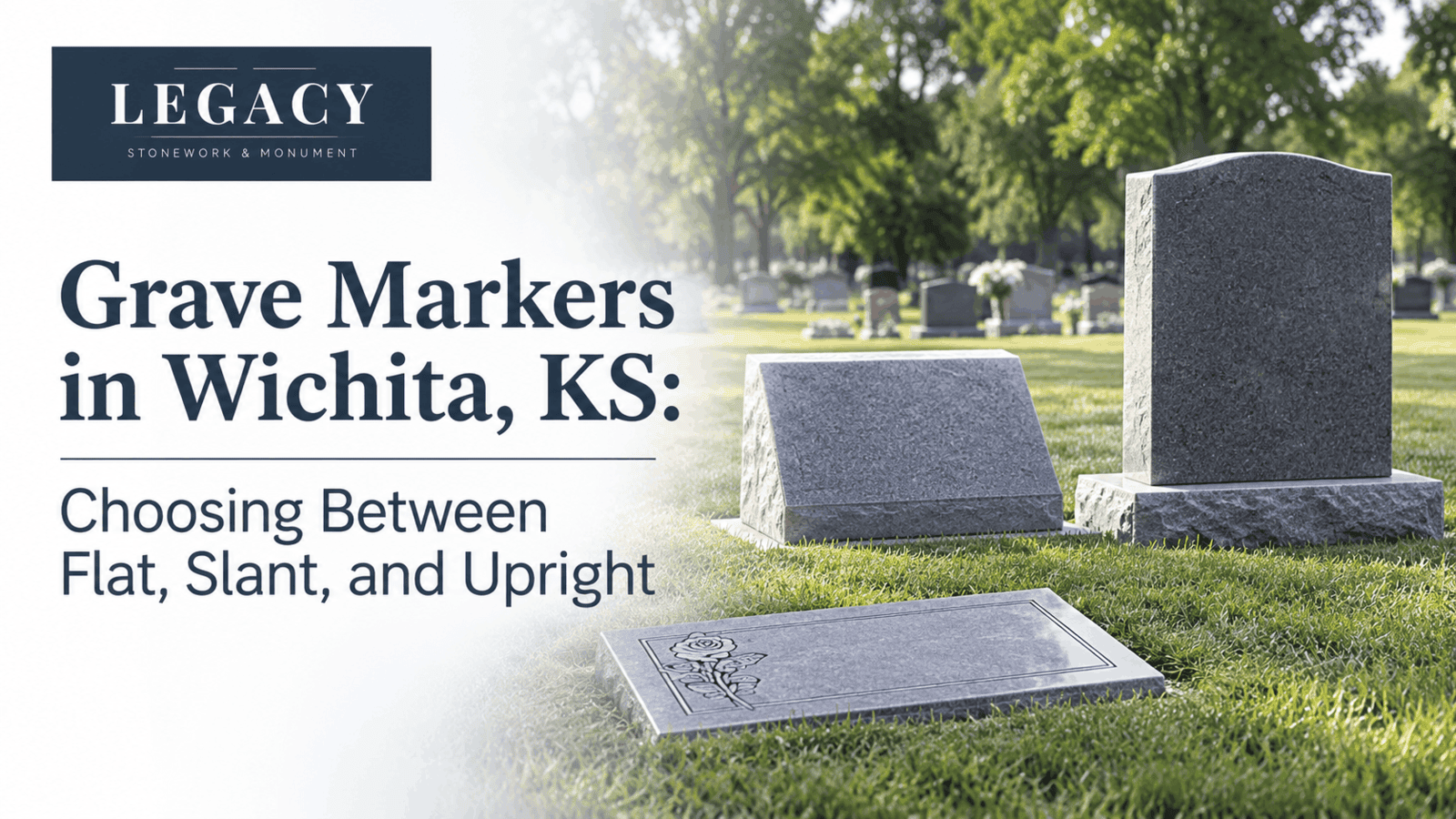 Grave Markers in Wichita, KS: Choosing Between Flat, Slant, and Upright
